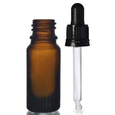 Main image of Dark Amber Bottles with Black Pump