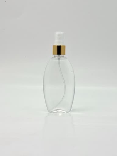 100ml Body Lotion Bottle Clear - Gold Spray
