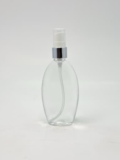 100ml Body Lotion Bottle Clear - Silver Pump