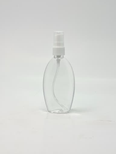 100ml Body Lotion Bottle Clear - White Pump