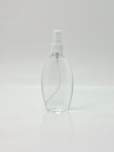 100ml Body Lotion Bottle Clear - White Spray