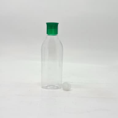 100ml Clear Reebon Bottle -  Oil Lid Green