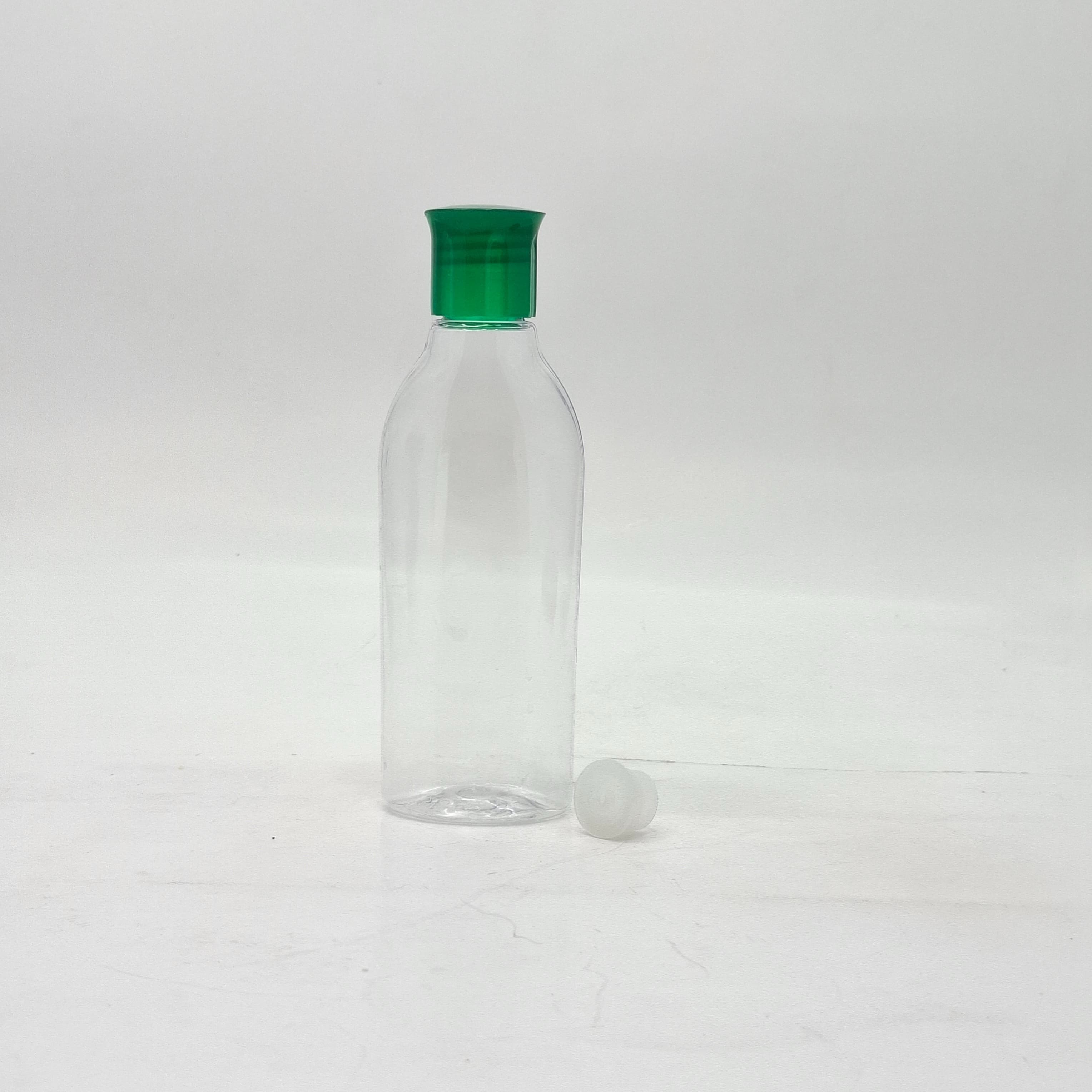 Main image of 100ml Clear Reebon Bottle -  Oil Lid Green