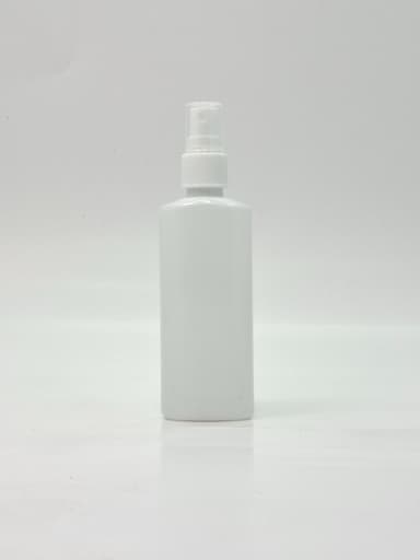100ml Ovel Bottle White - White Spray