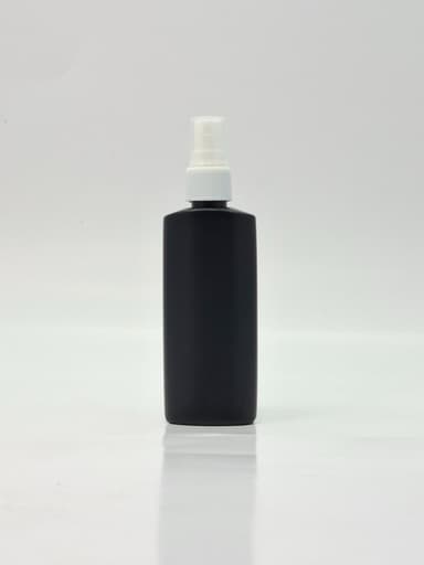 100ml Ovel HDPE Bottle Black - White Spray