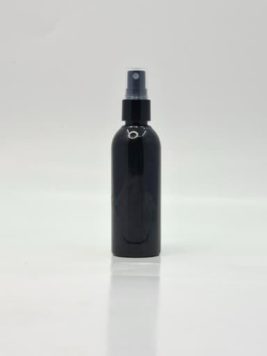 100ml Round Neck Bottle Black - Black Spray