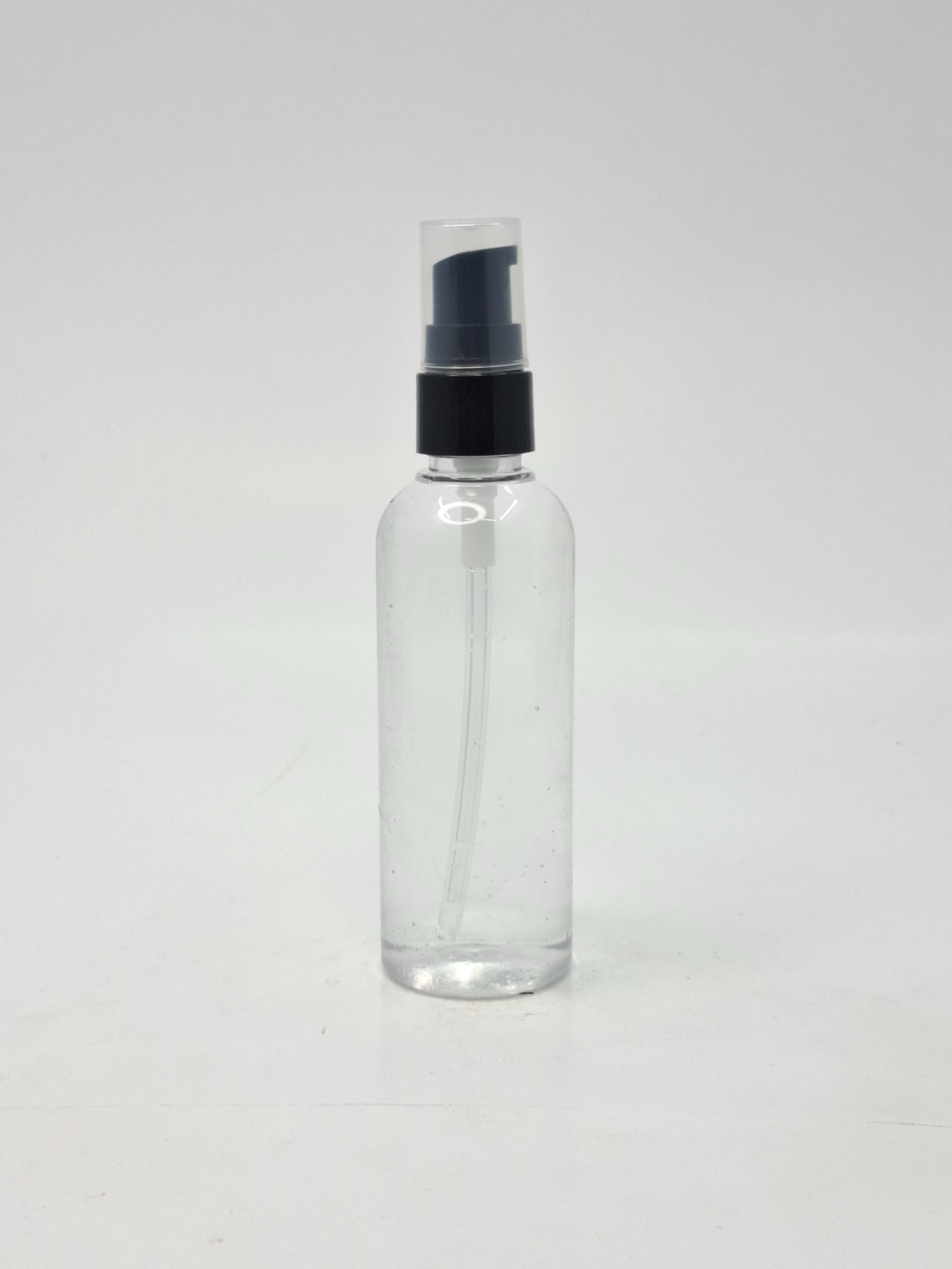 Main image of 100ml Round Neck Bottle Clear - Black Pump