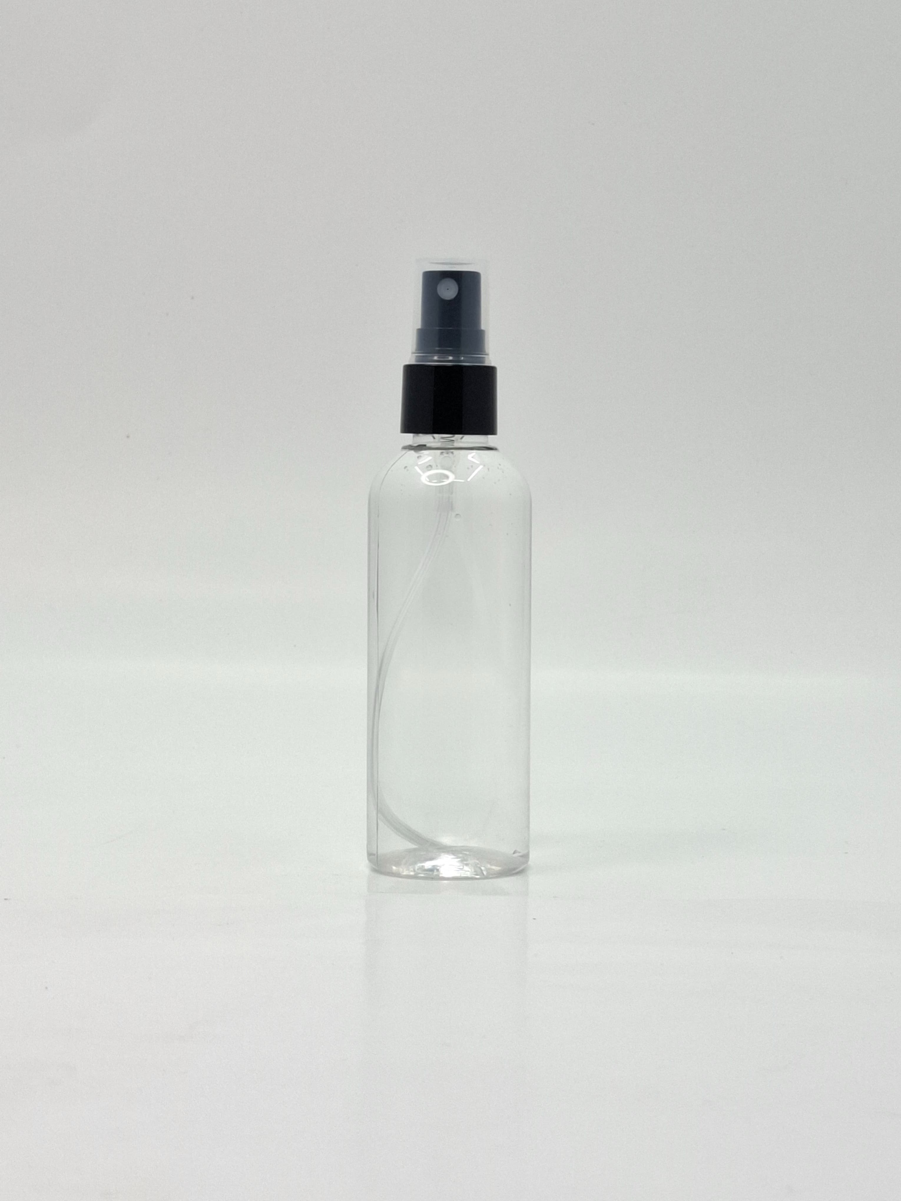 Main image of 100ml Round Neck Bottle Clear - Black Spray