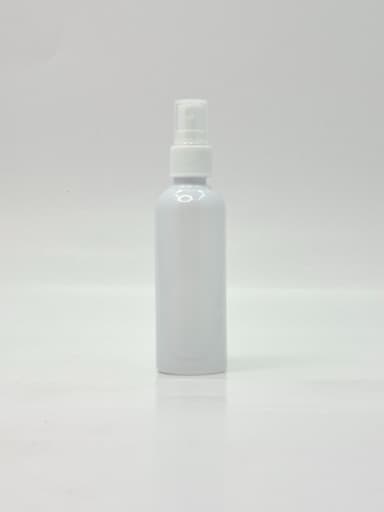 100ml Round Neck Bottle White - White Spray