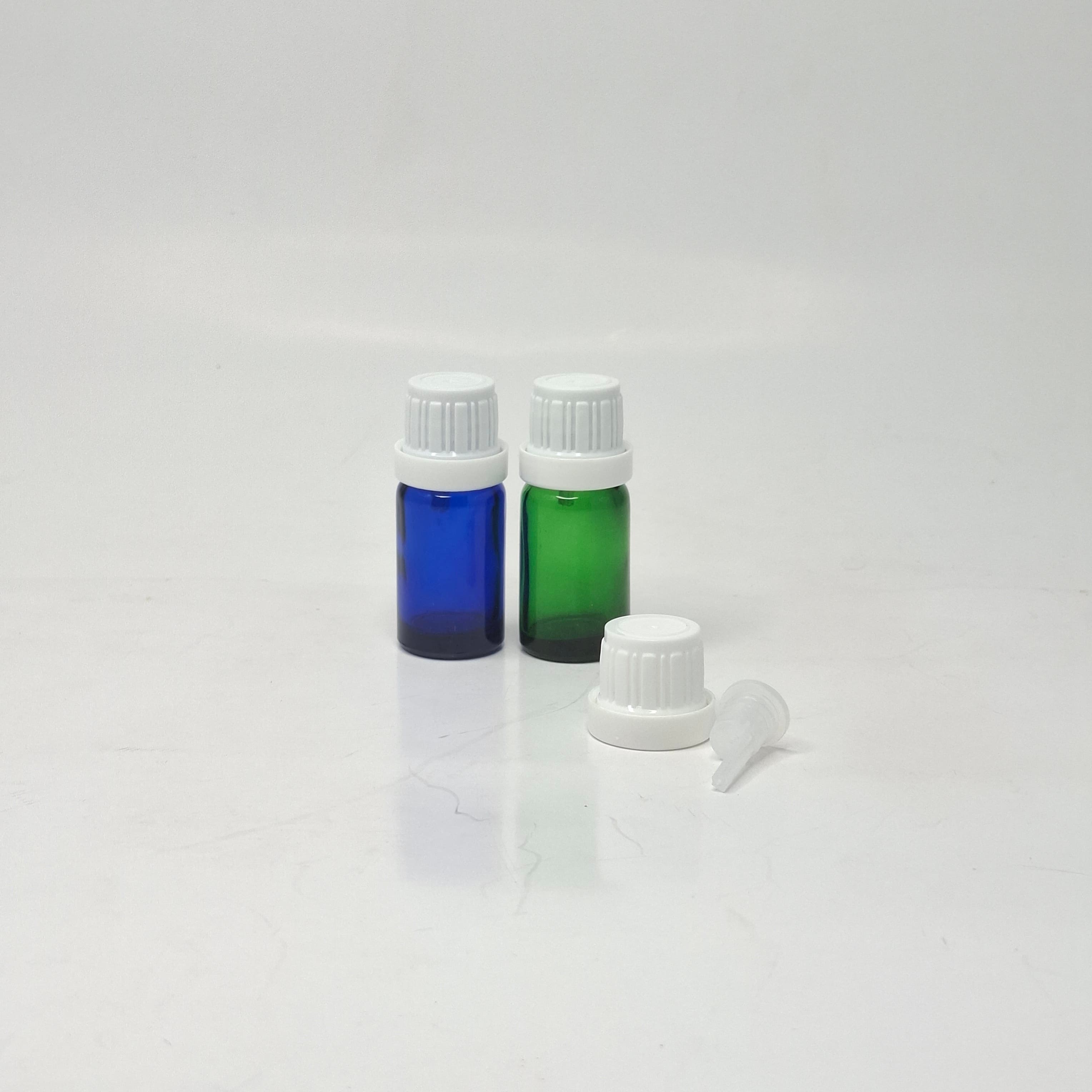 Main image of 10ml Coloured Glass Bottle - White Euro Dropper