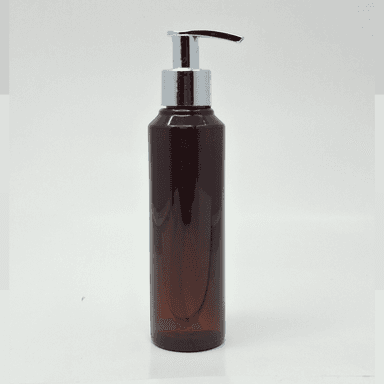 150ml Amber Bottle - Silver Pump