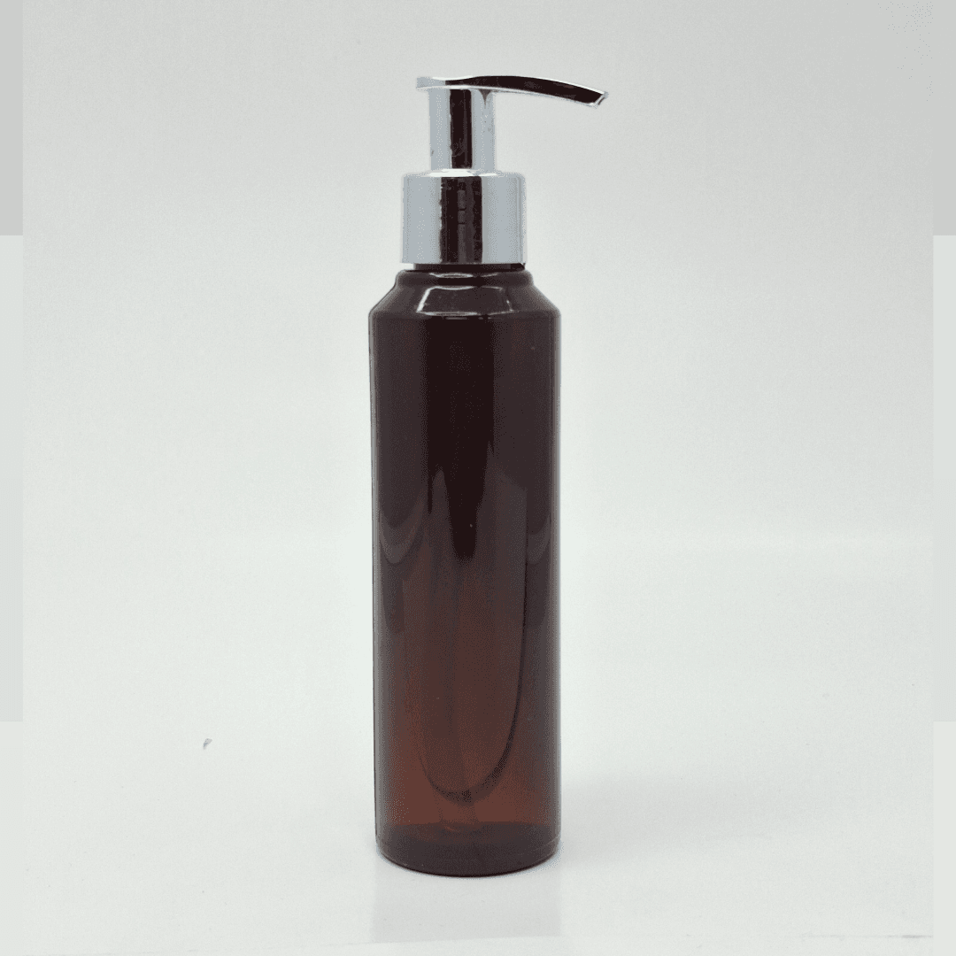 Main image of 150ml Amber Bottle - Silver Pump
