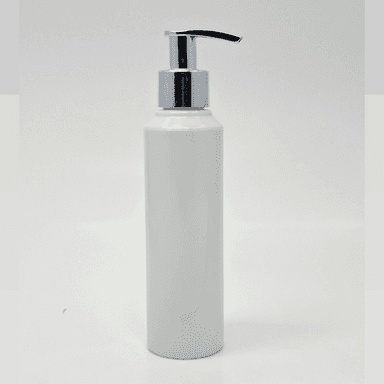 150ml White Bottle - Silver Pump
