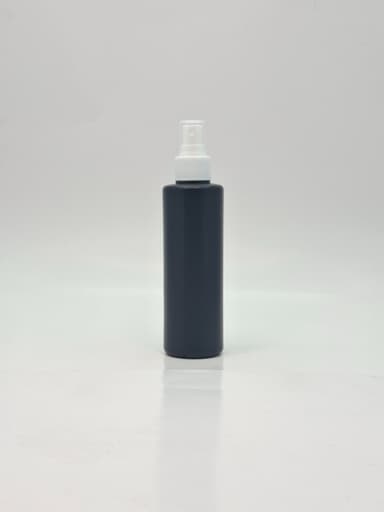 200ml HDPE Bottle Black - 24mm White Spray