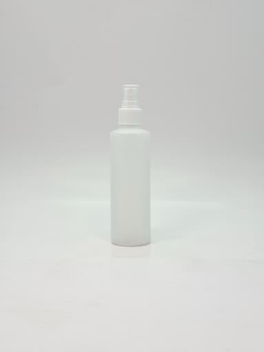 200ml HDPE Bottle Clear - 24mm White Spray
