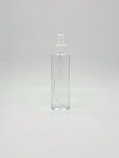 200ml Round Bottle Clear - 24mm White Spray