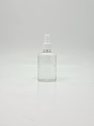 200ml Short Bottle Clear - 24mm White Spray