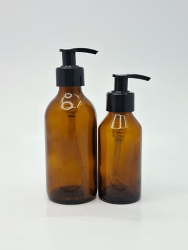 Amber Glass Bottle - Black Pump