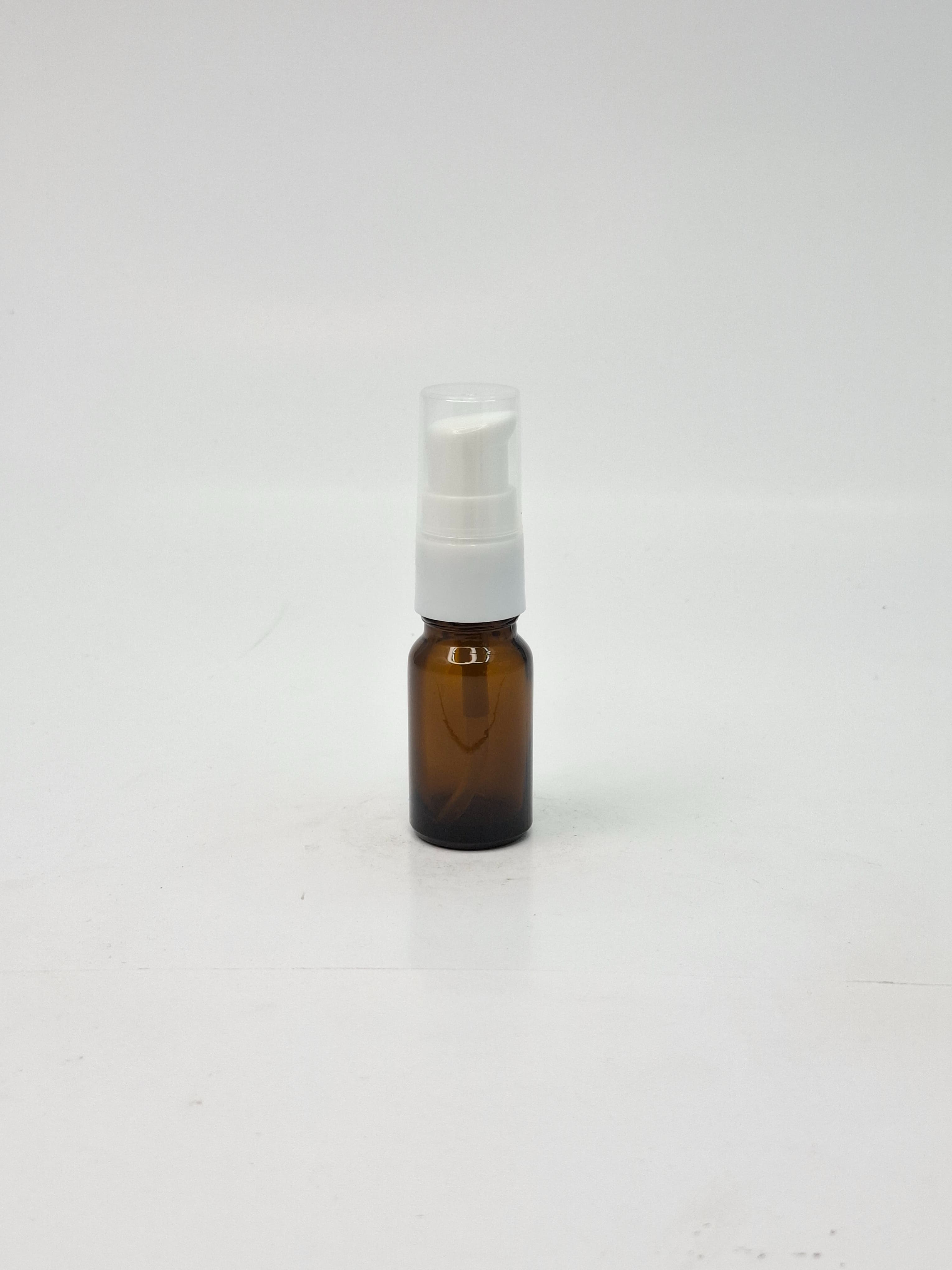 Main image of 10ml Amber Glass Bottle - White Pump