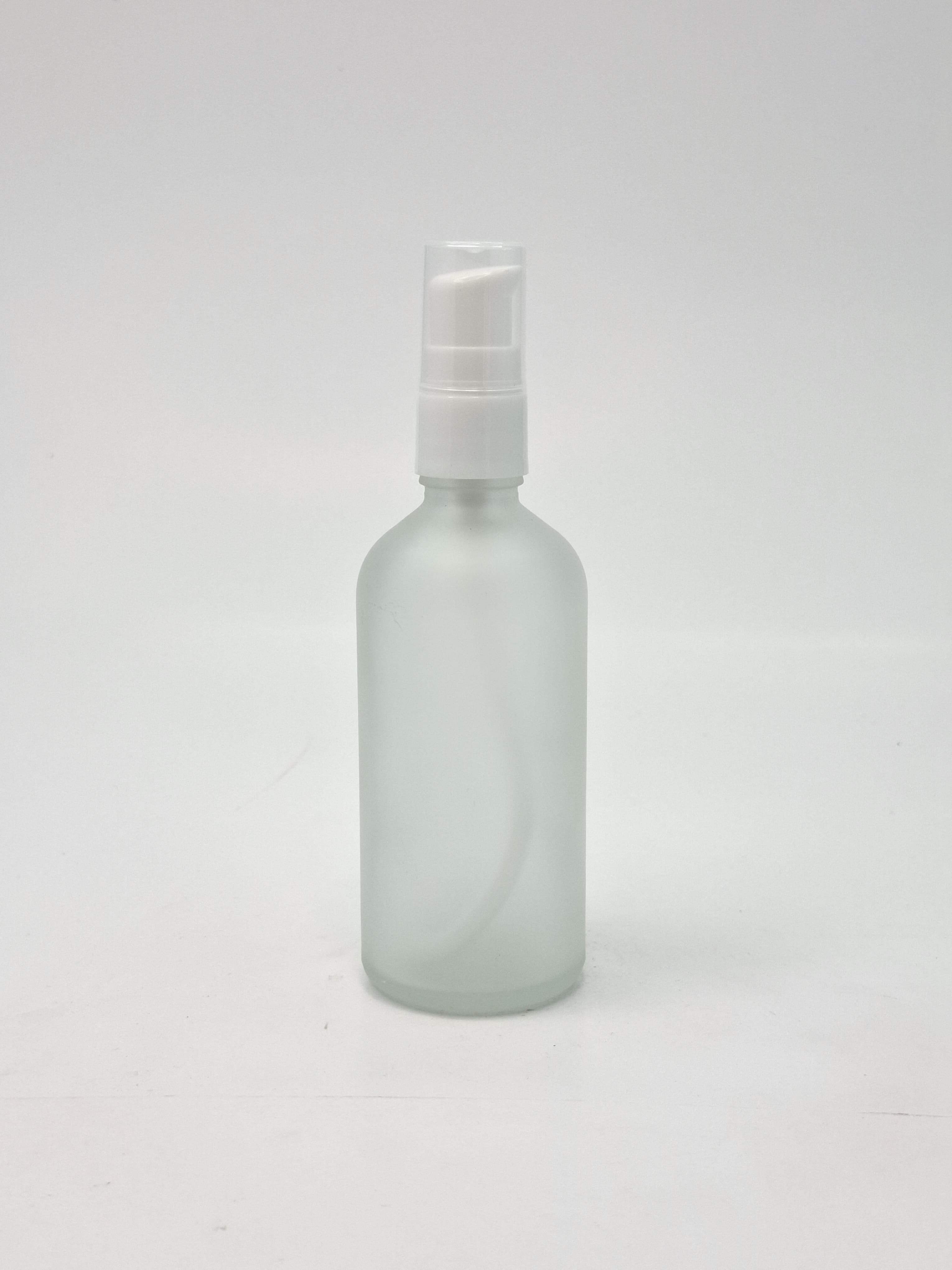 Main image of 100ml Frosted Glass Bottle - White Pump
