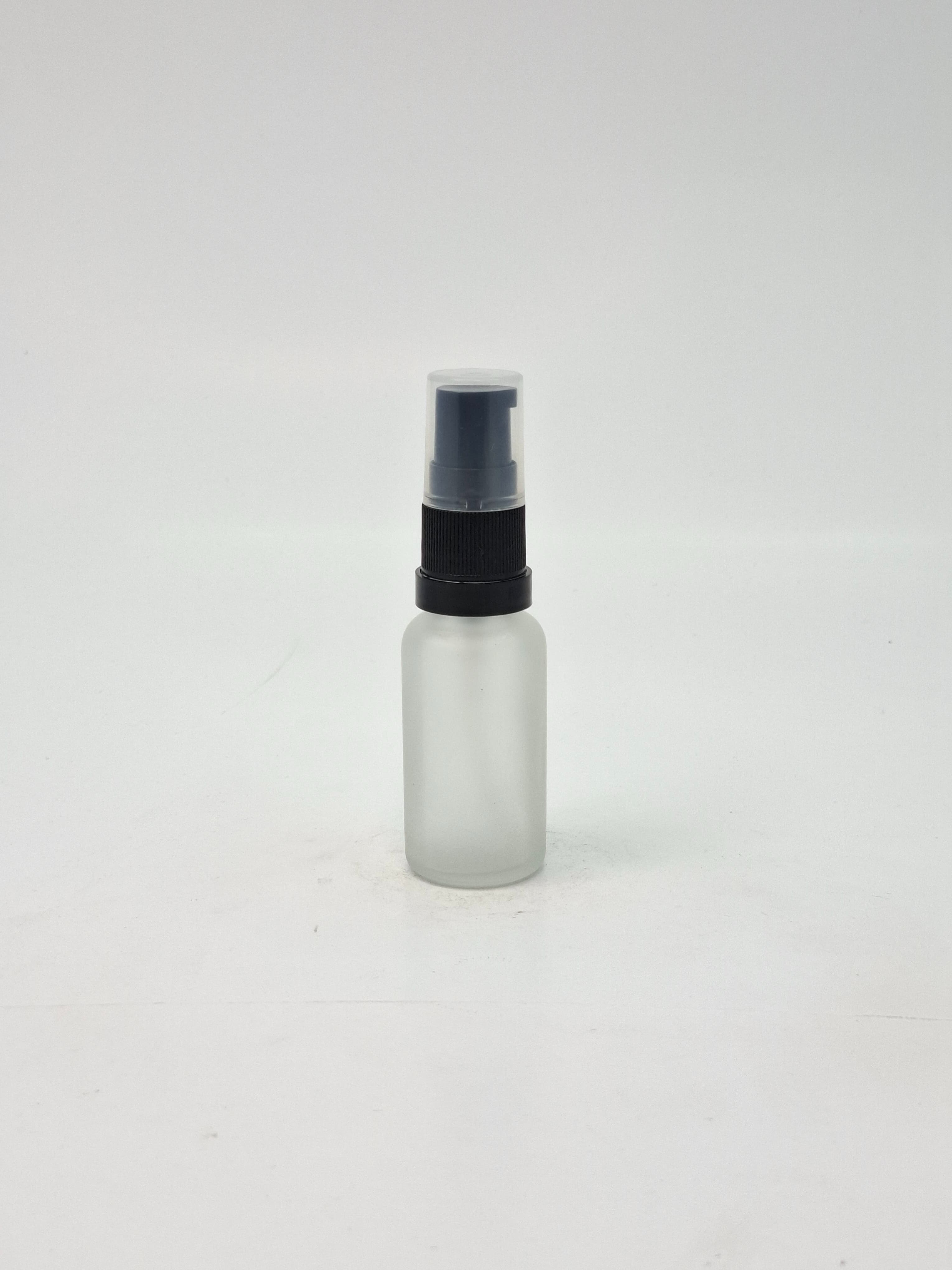 Main image of 20ml Frosted Glass Bottle - Black Pump 