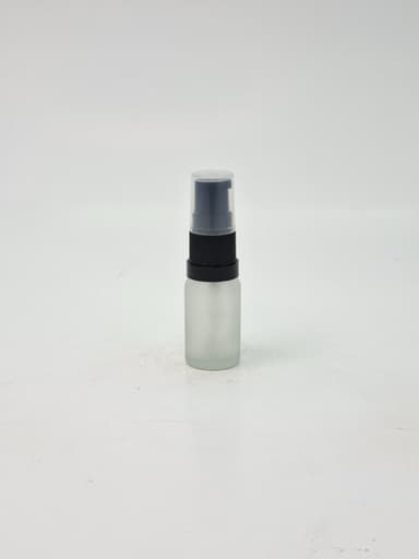 10ml Frosted Glass Bottle - Black Pump  