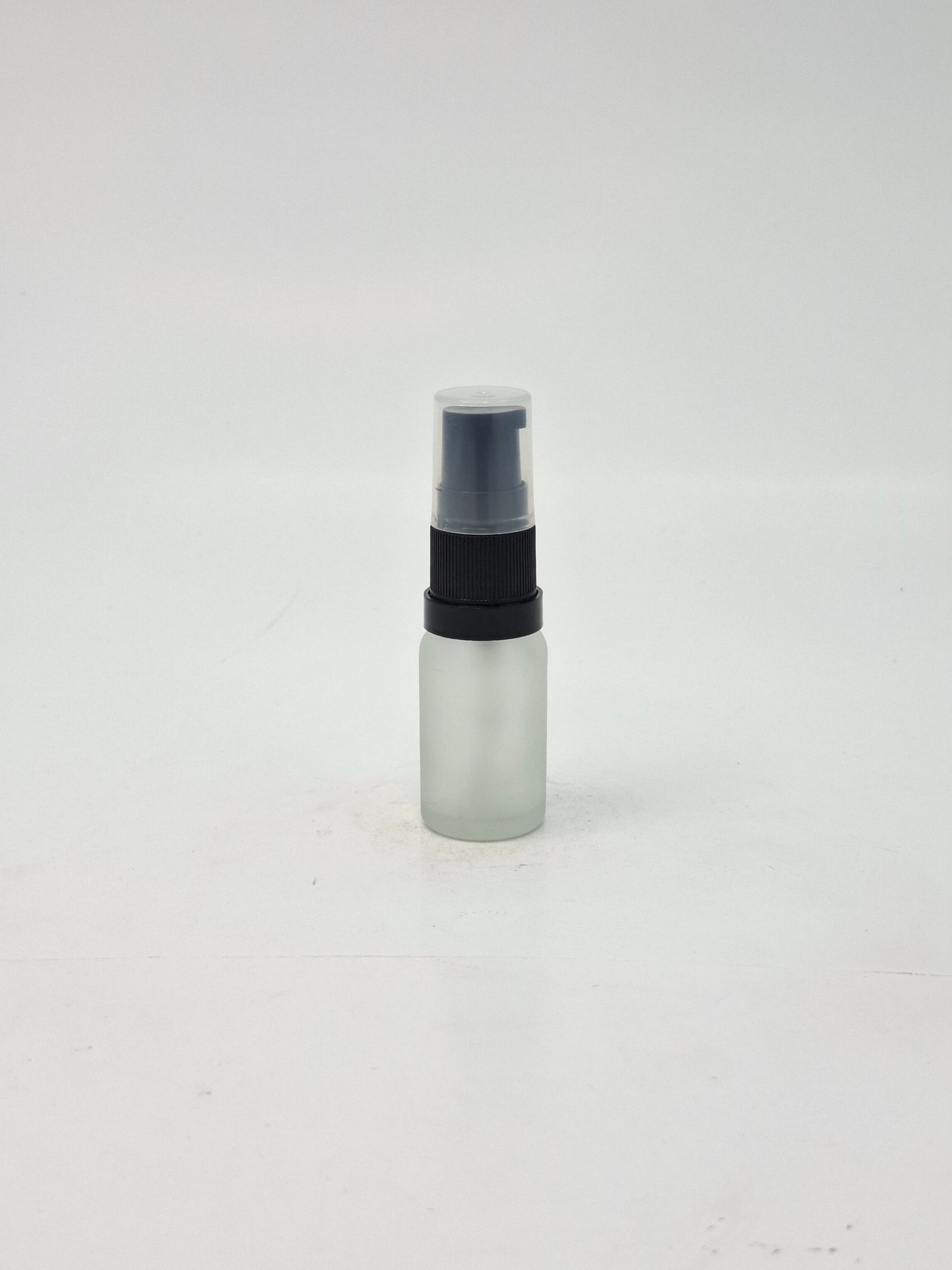 Main image of 10ml Frosted Glass Bottle - Black Pump  