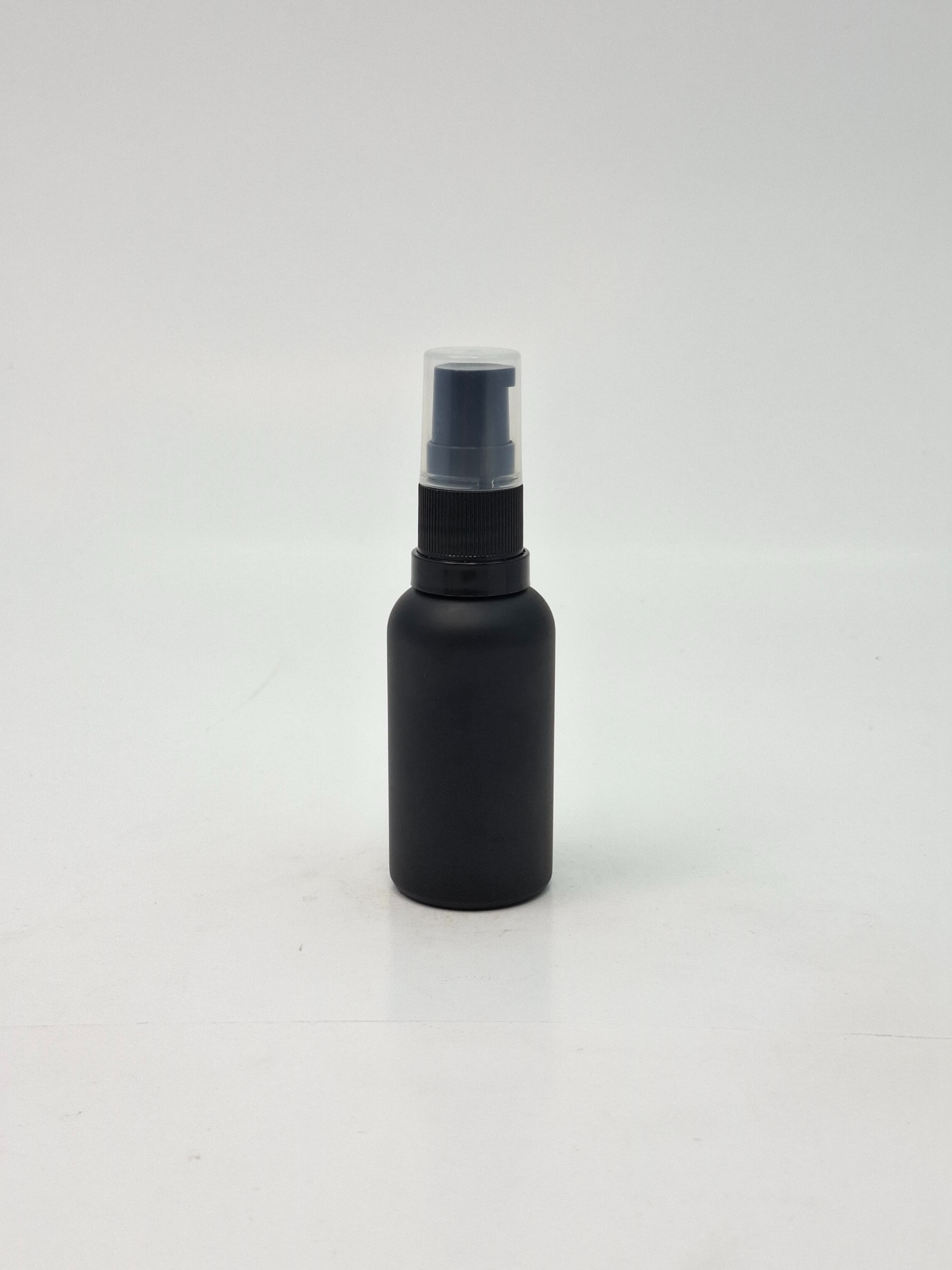 Main image of 30ml Black Glass Bottle - Black Pump 