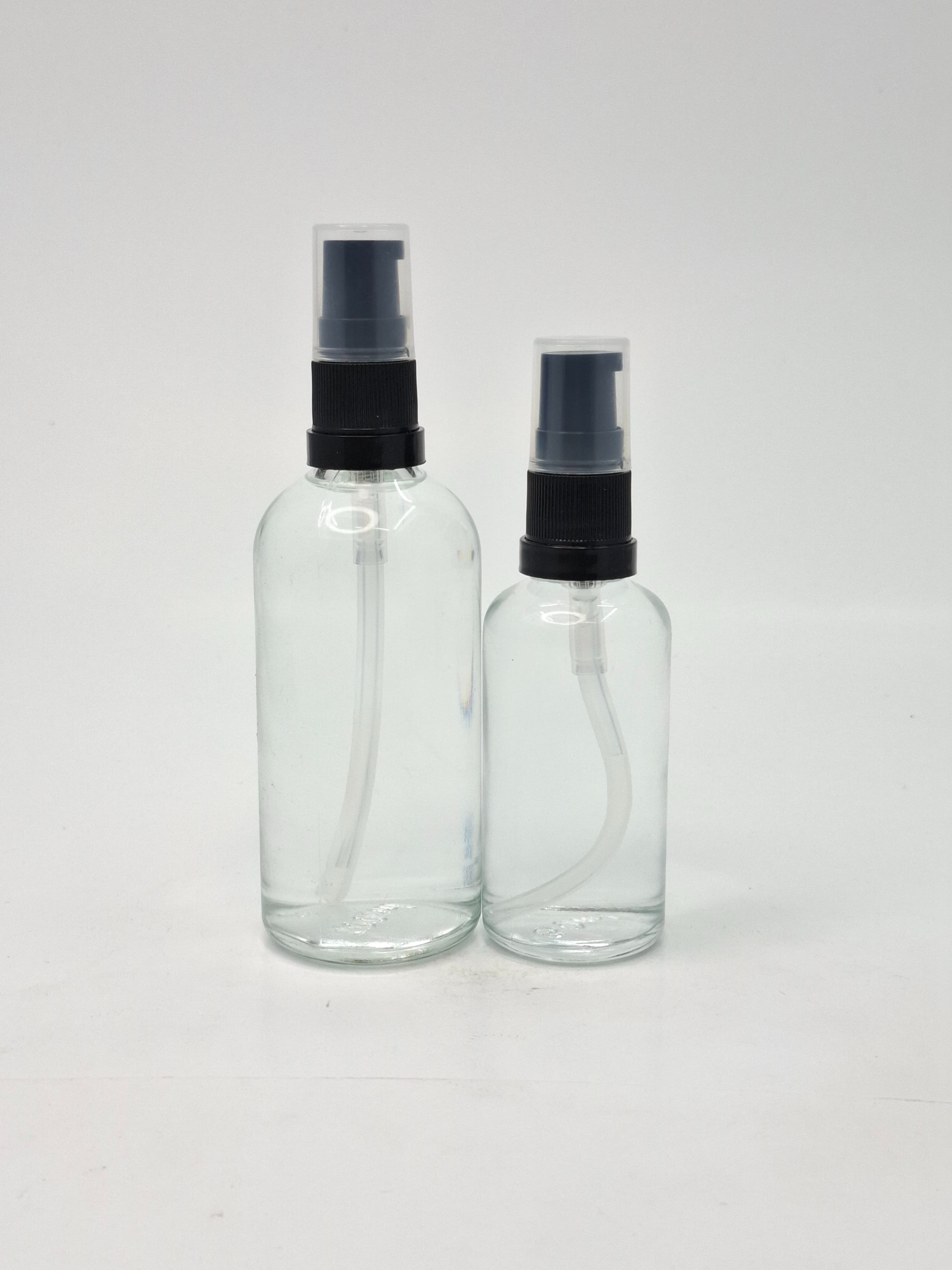 Main image of 100ml Clear Glass Bottle - Cream Pump