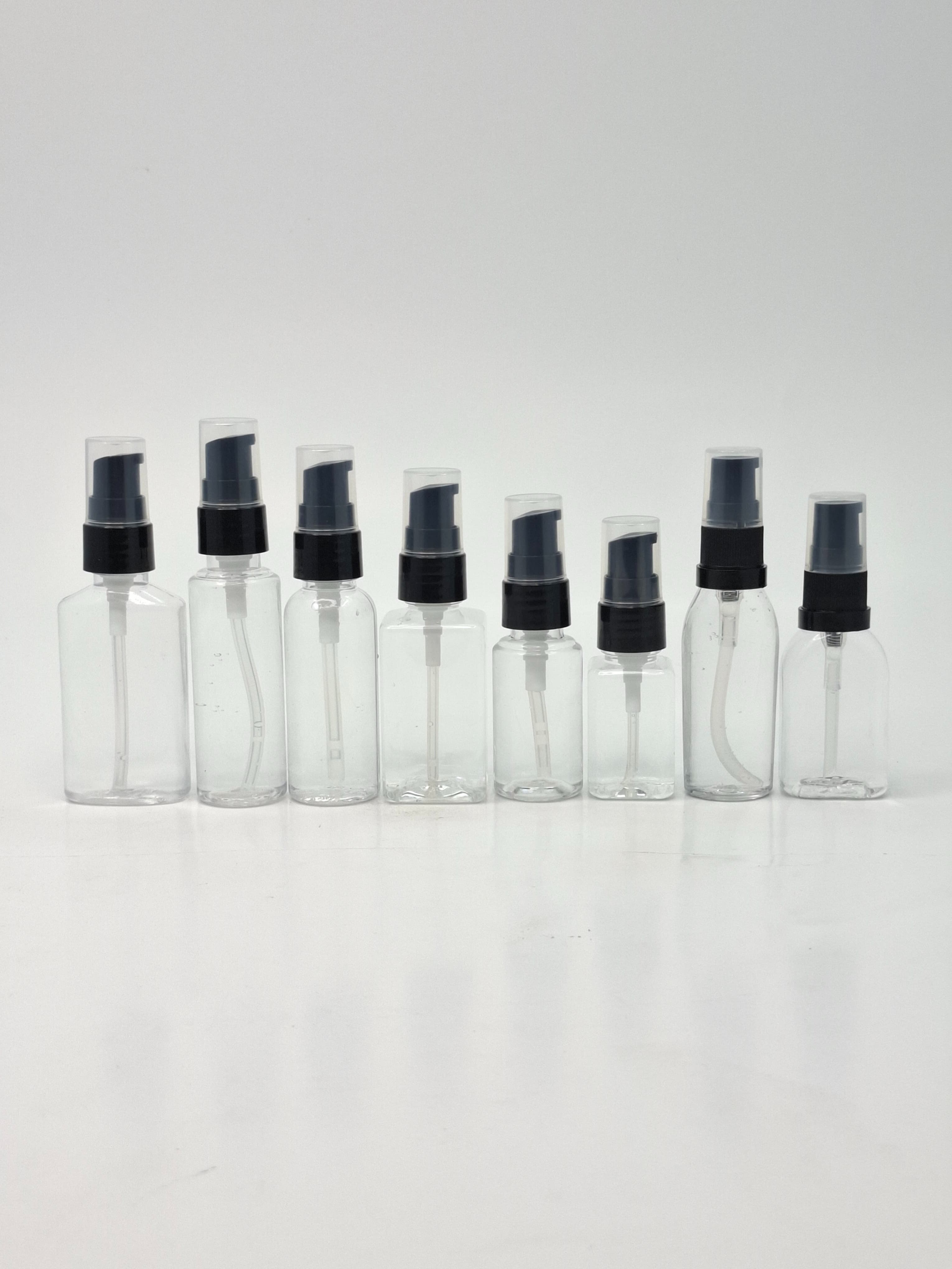 Main image of 30ml-50ml Clear Bottle - Cream Pump Black