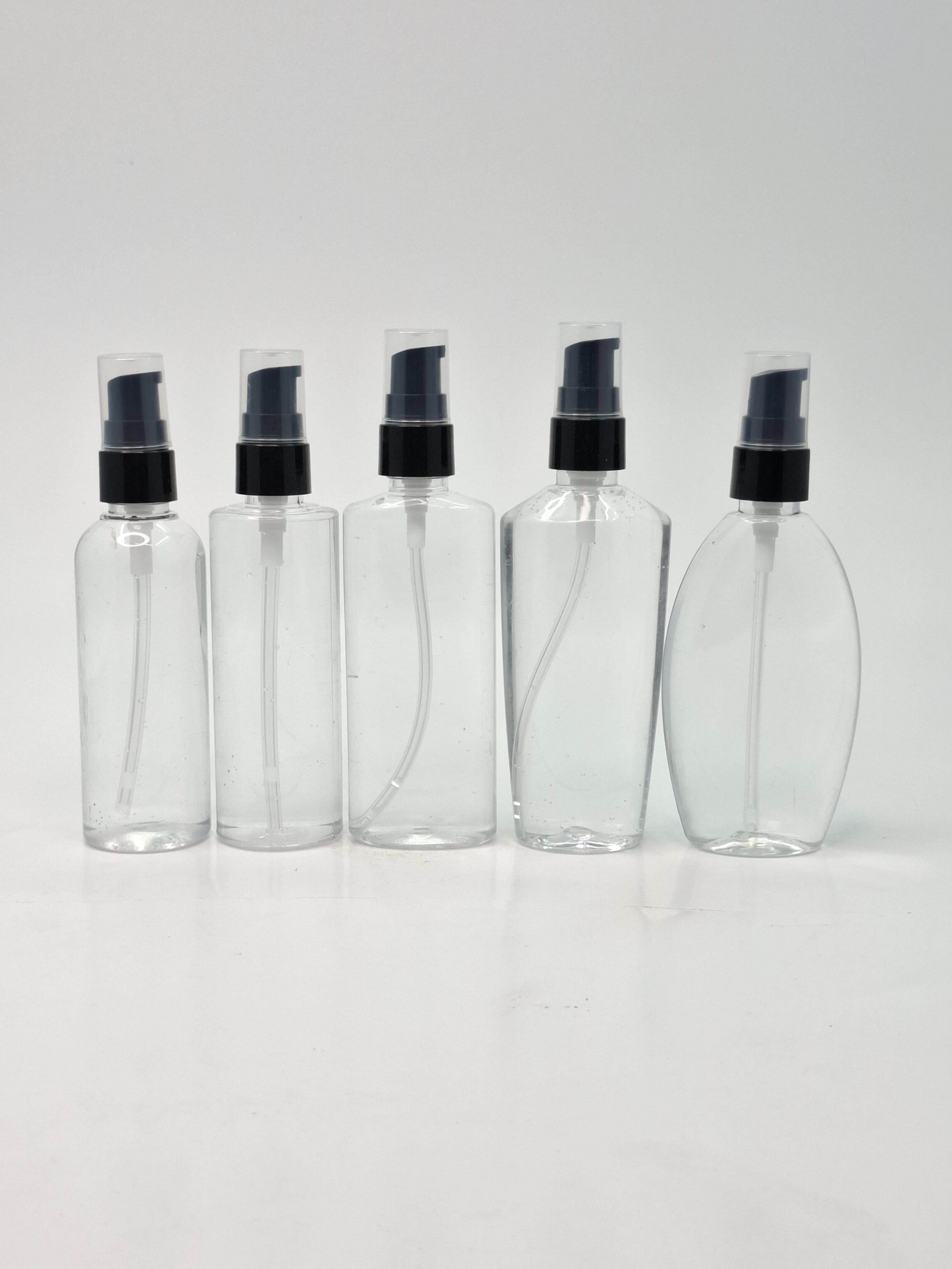 Main image of 100ml Clear Bottle - Cream Pump Black