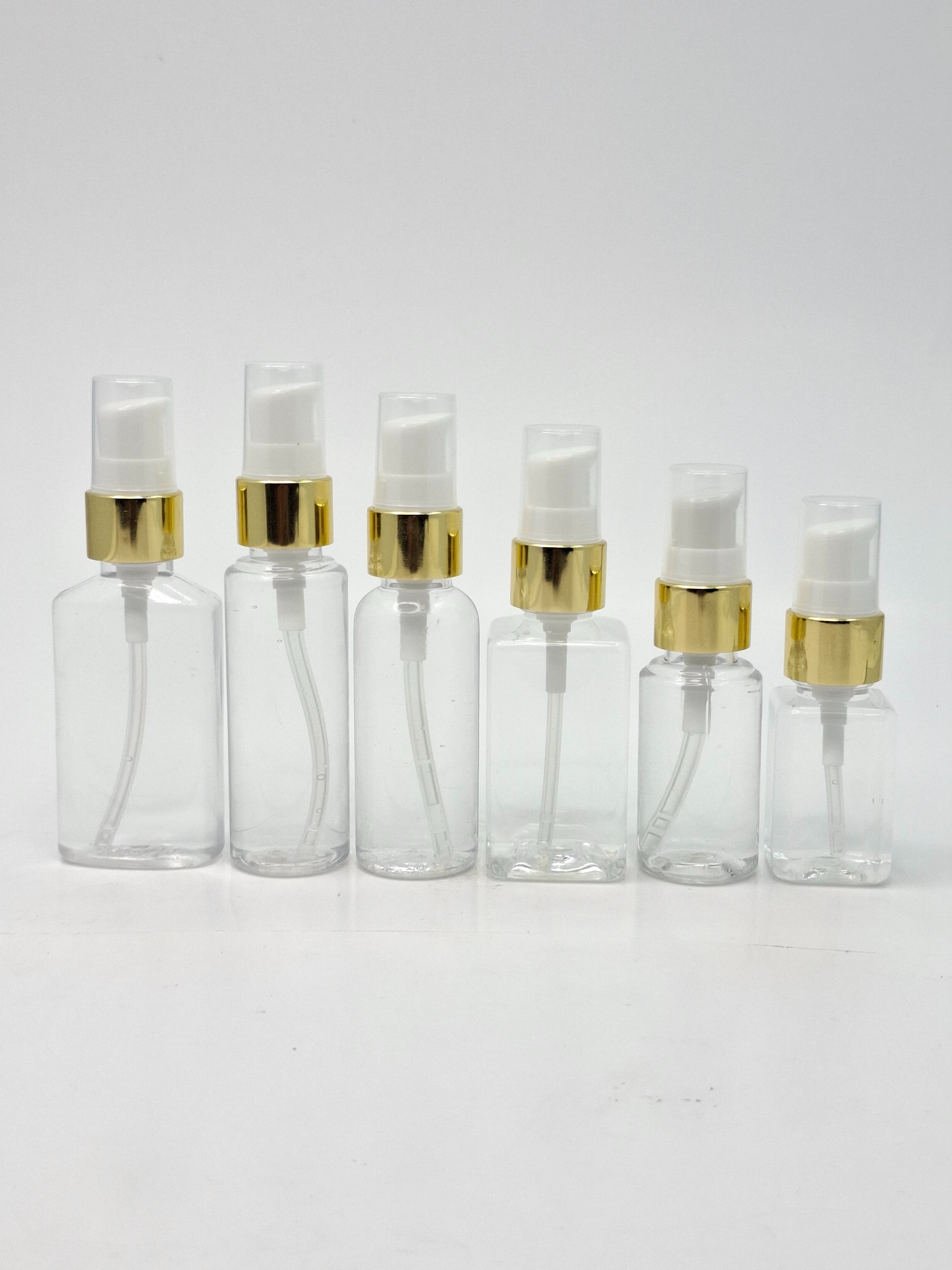 Main image of 30ml-50ml Clear Bottle - Cream Pump Gold