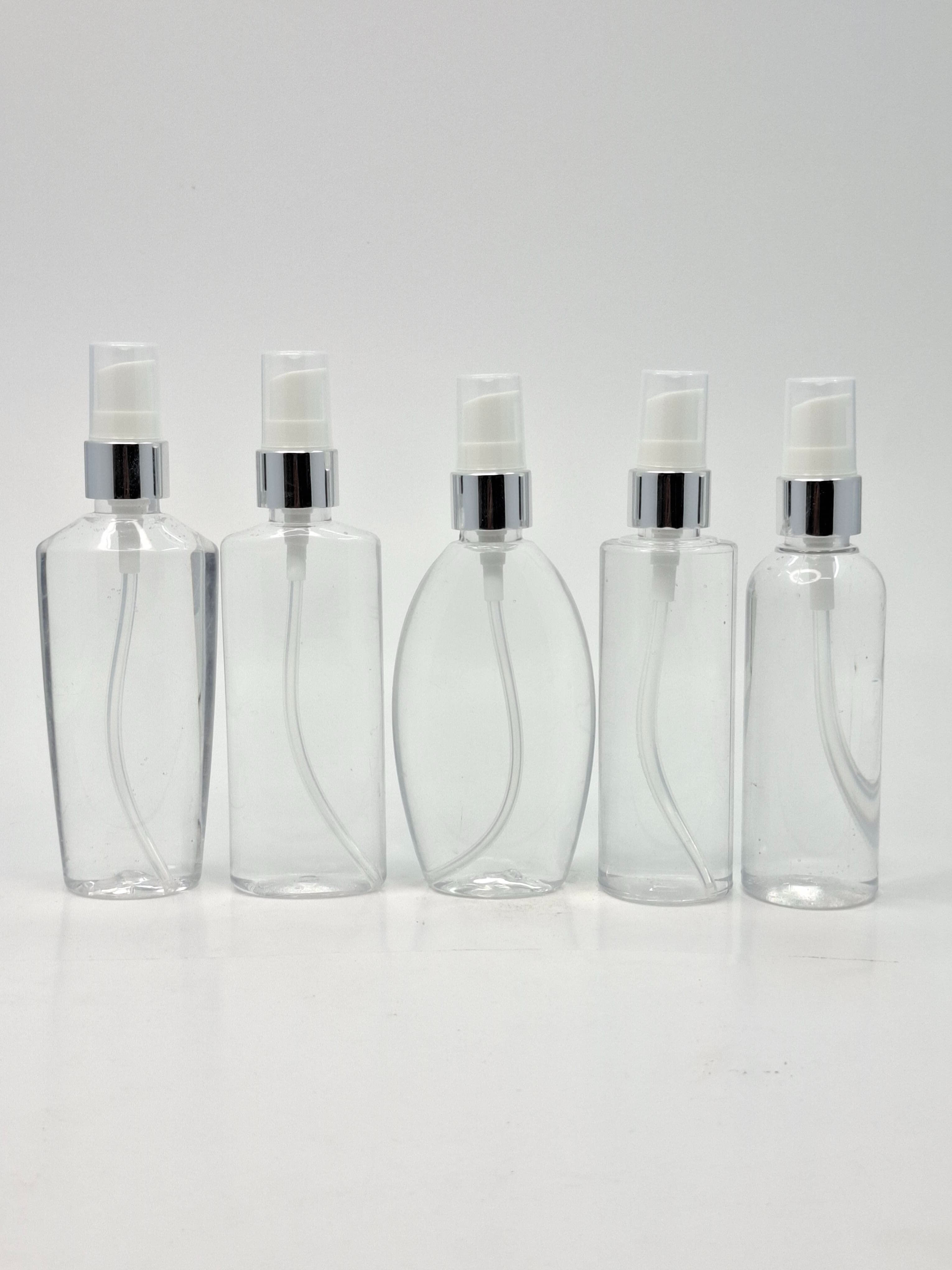 Main image of 100ml Clear Bottle - Cream Pump Silver