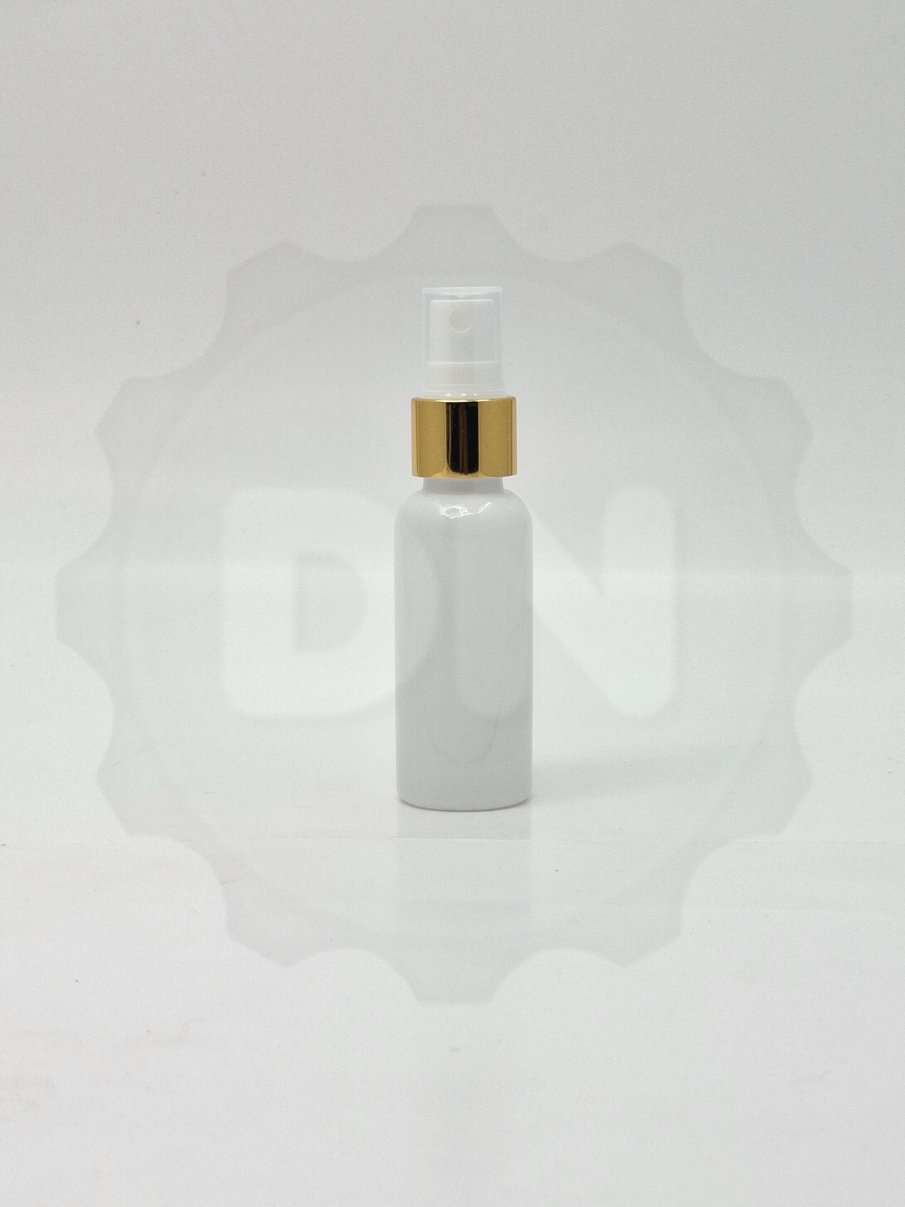 Main image of 40ml Round Bottle White - Gold Spray 