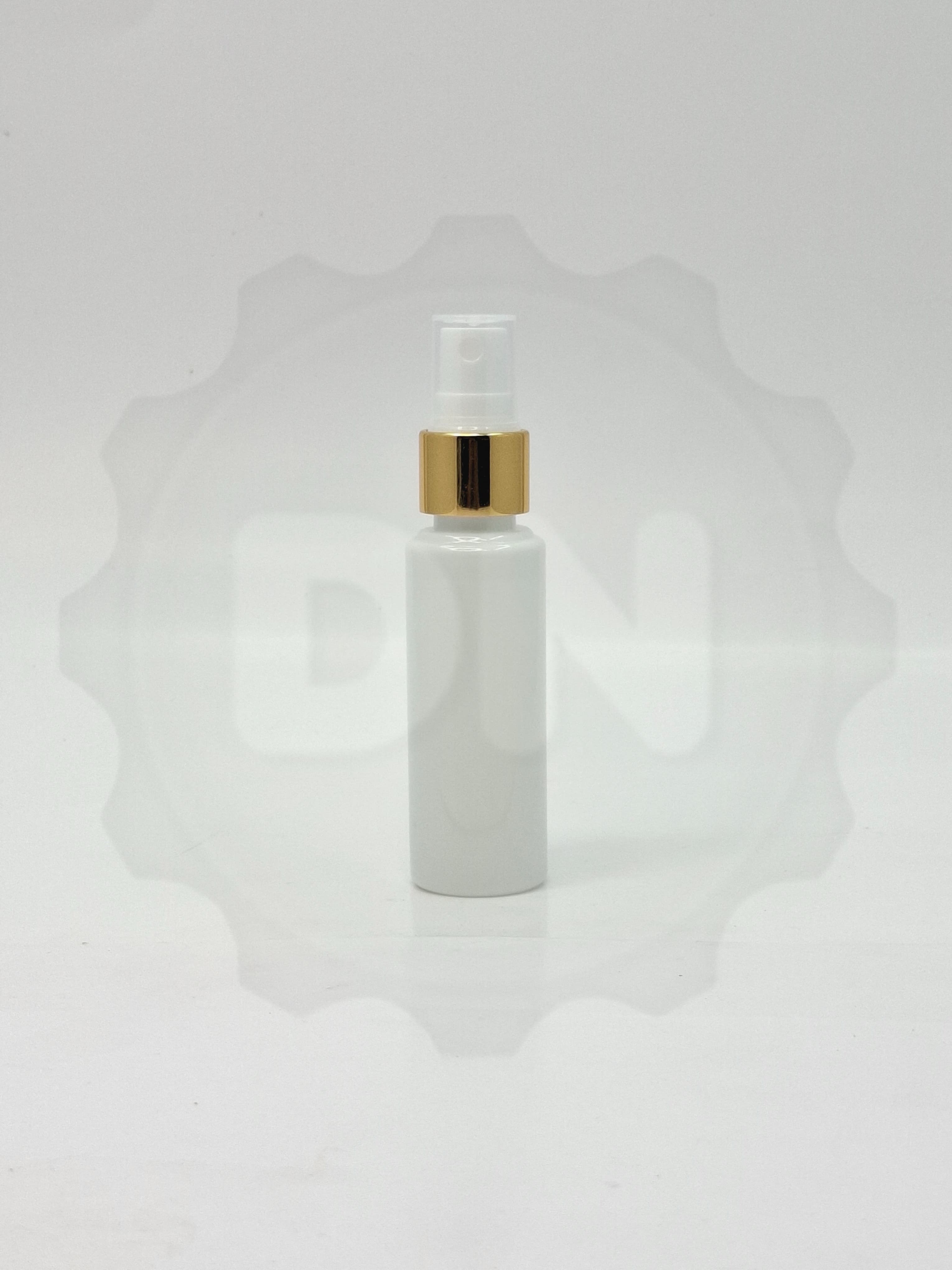 Main image of 50ml Round Bottle White - Gold Spray 