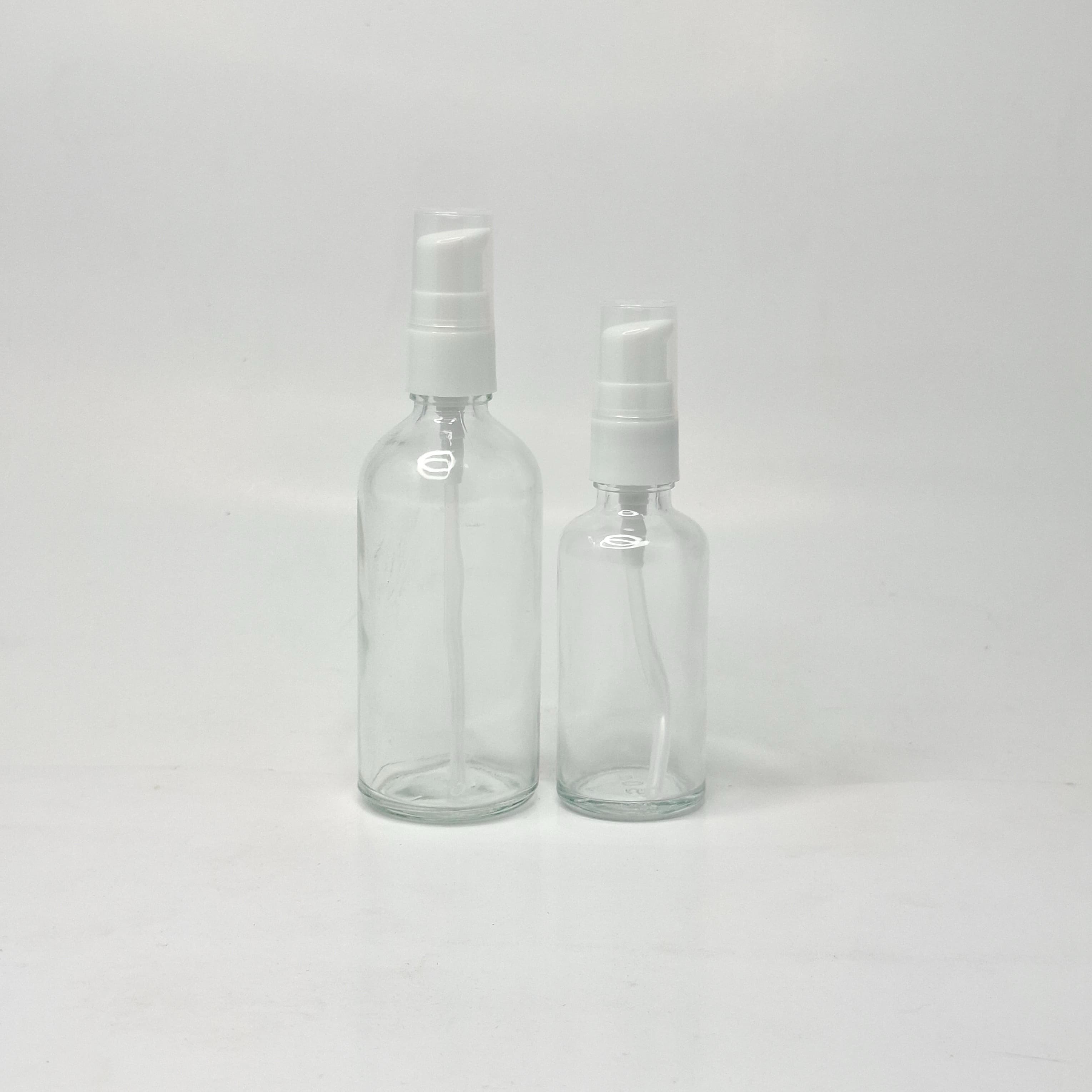 Thumbnail 2 of 100ml Clear Glass Bottle - White Pump