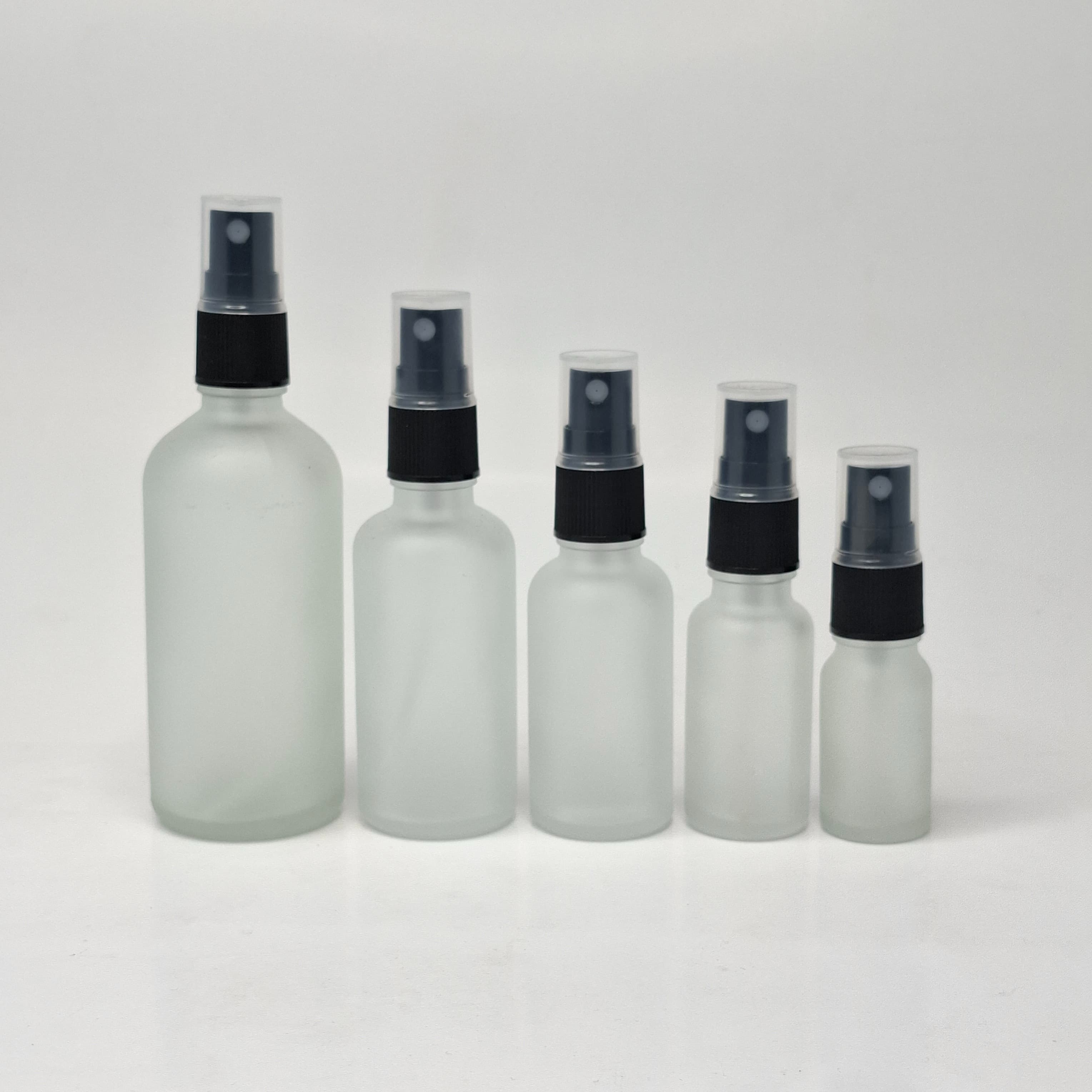 Thumbnail 2 of 100ml Frosted Glass Bottle - Black Spray