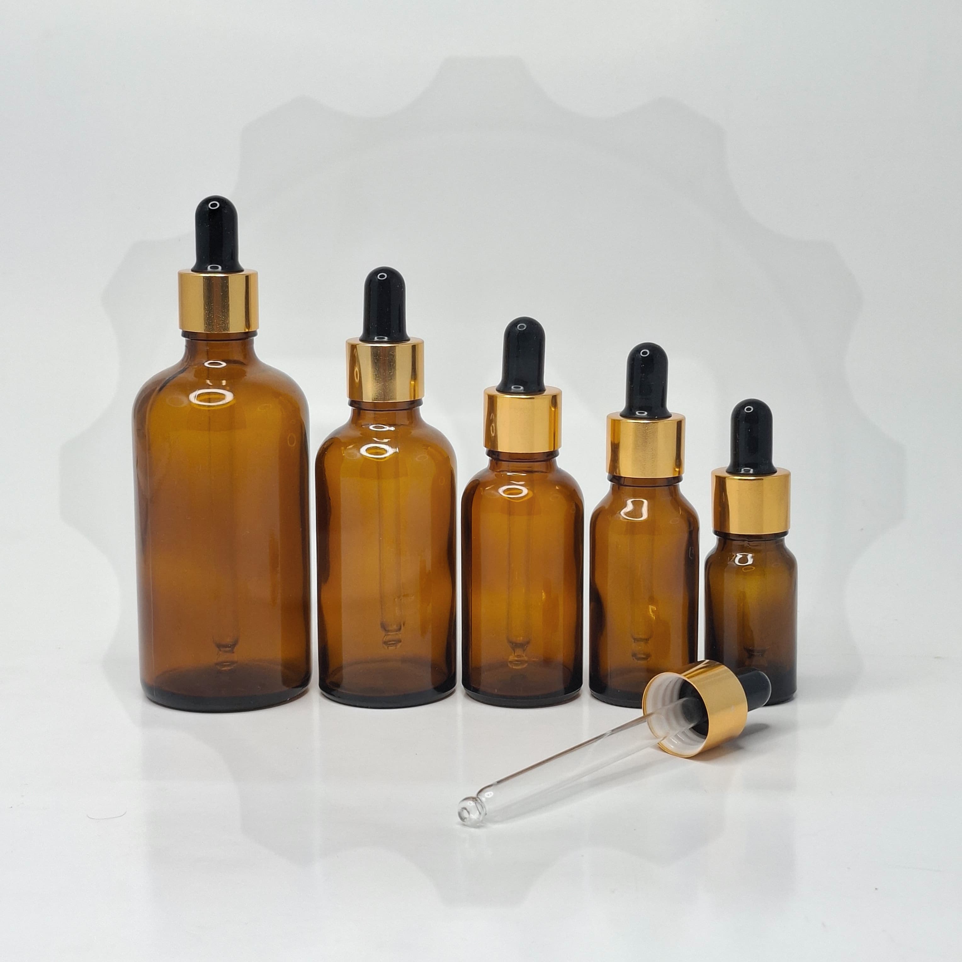 Main image of Amber Serum Bottle - Gold / Black