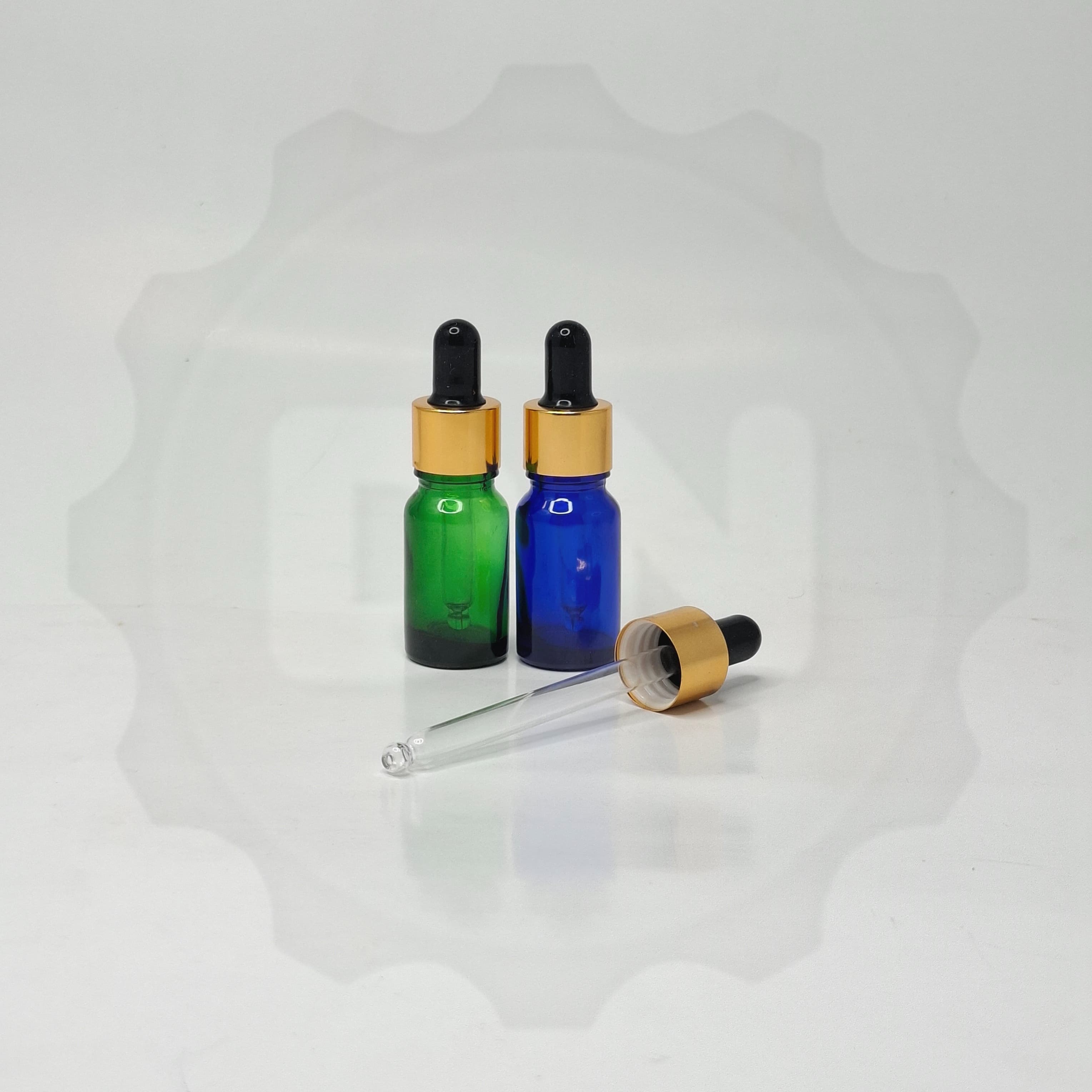 Main image of Coloured Glass Serum Bottle - Gold / Black