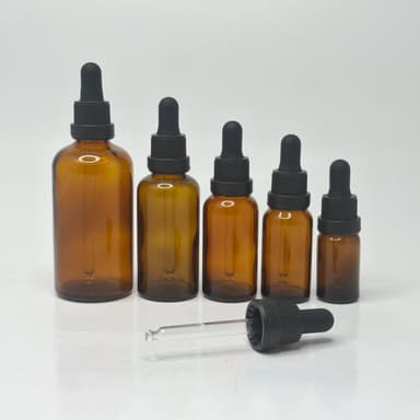 Amber Glass Serum Bottle - Black/Black(Lock Type)