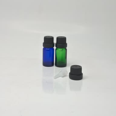 10ml Coloured Glass Bottle - Black Euro Dropper