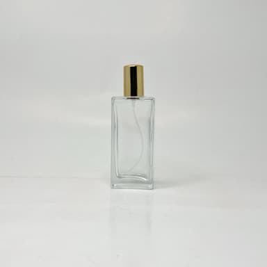 50ml Tall Glass Perfume Bottle - Gold Spray