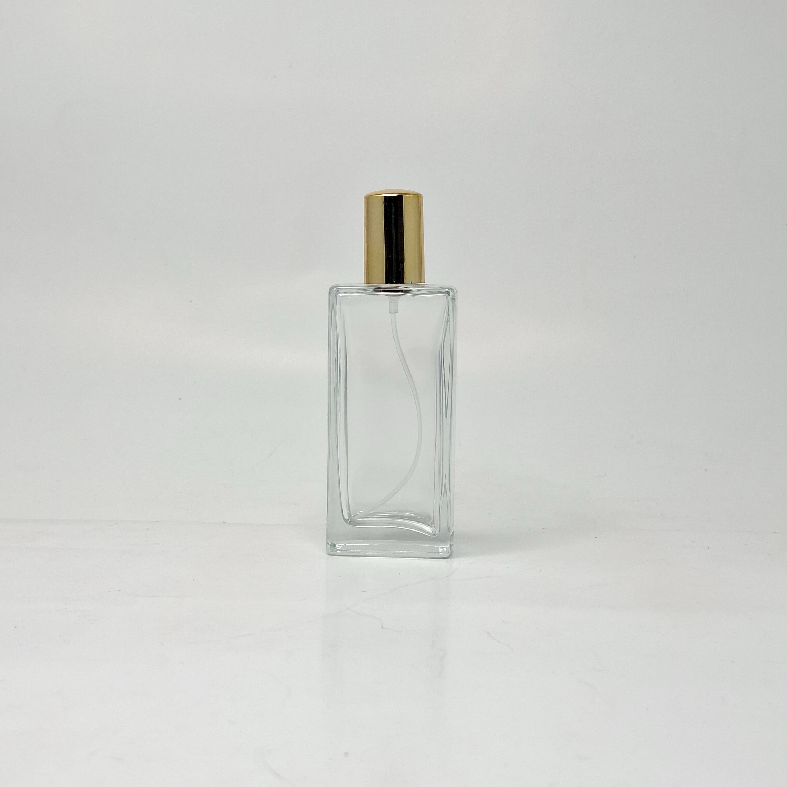 Main image of 50ml Tall Glass Perfume Bottle - Gold Spray