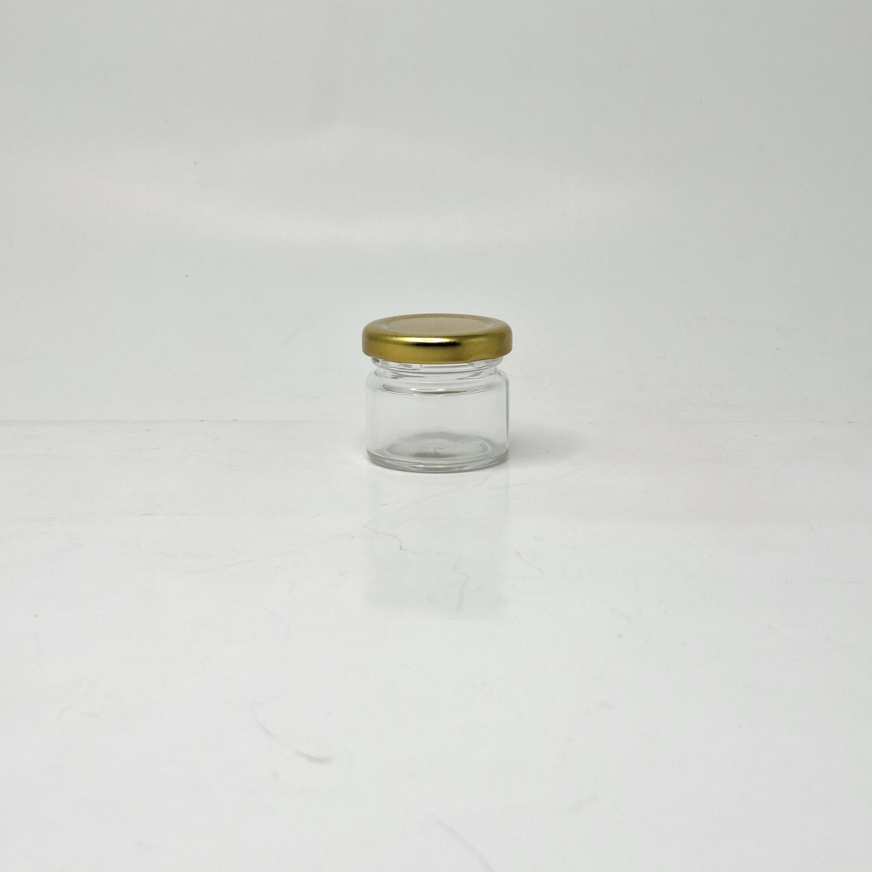 Main image of 30ml (1oz) Glass jar - Gold Lid