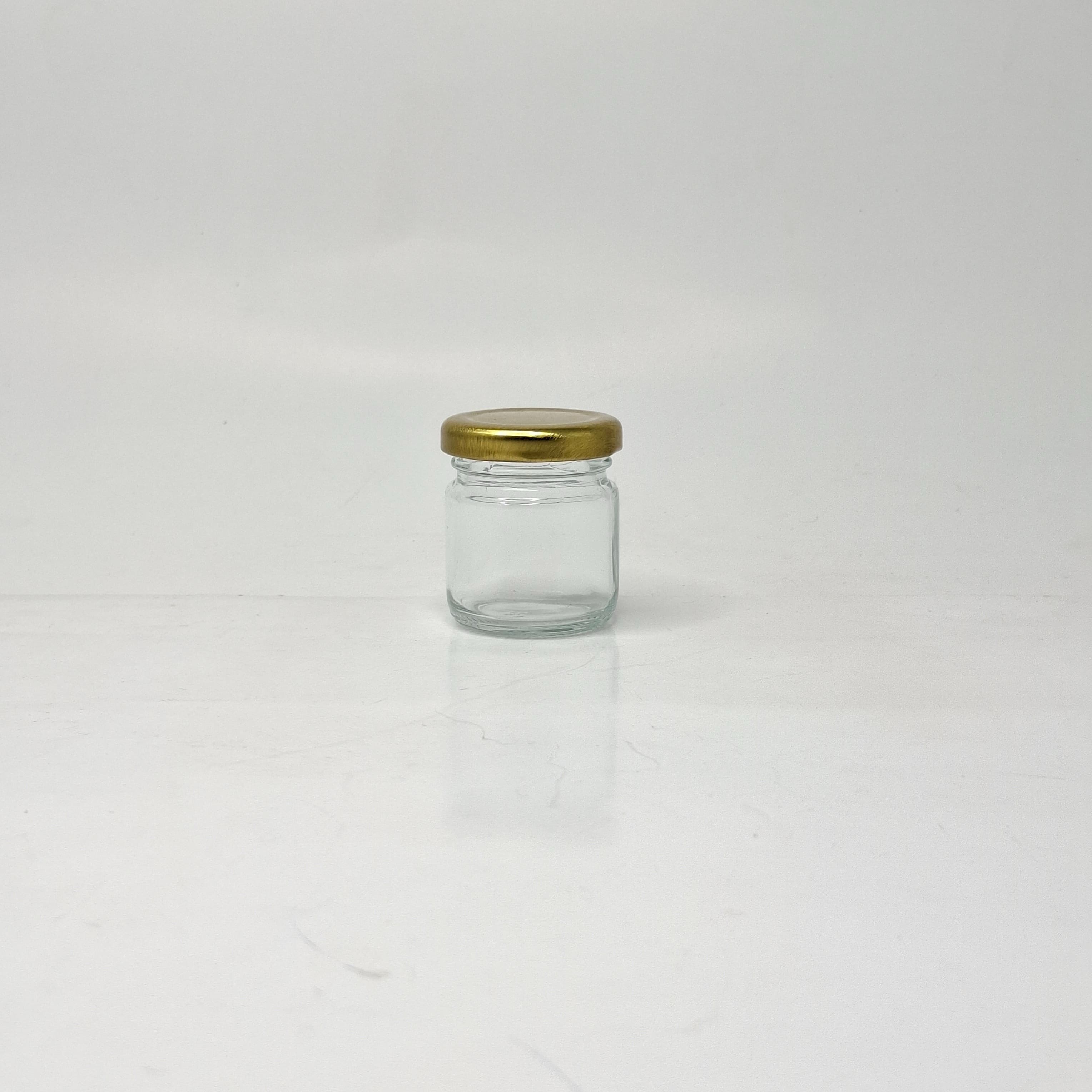 Main image of 40ml (1.5oz) Glass Jar - Gold Lid