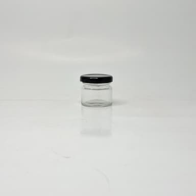 30ml (1oz) Glass jar - Black Lid
