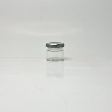 30ml (1oz) Glass jar - Silver Lid