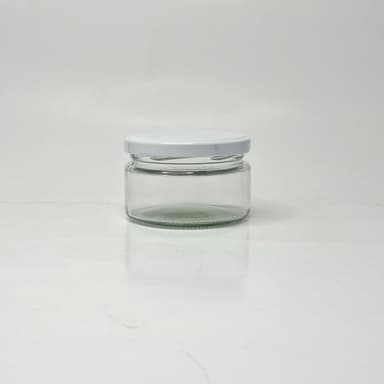 170ml Glass jar - White Lid 
