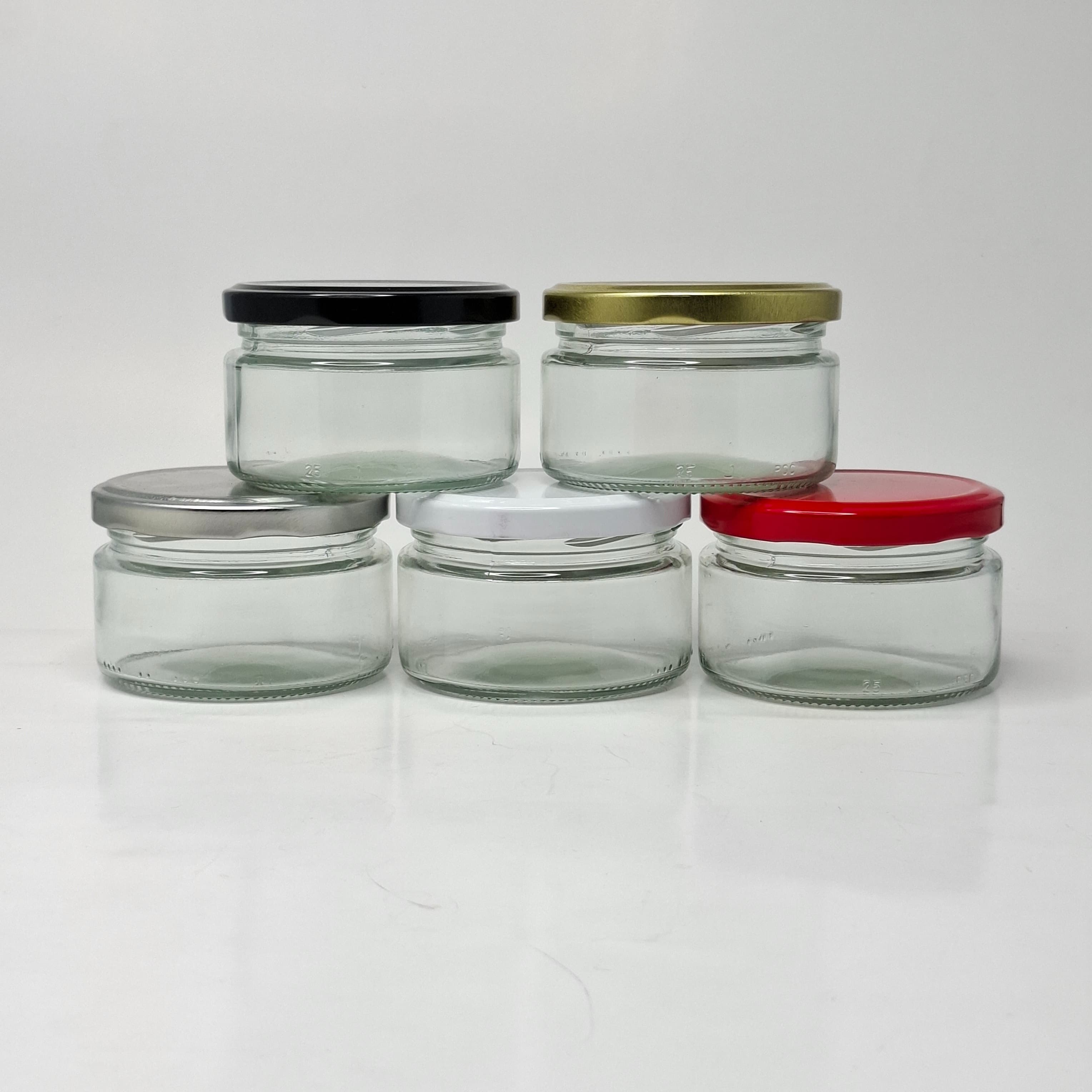 Thumbnail 2 of 170ml Glass jar - Red Lid 