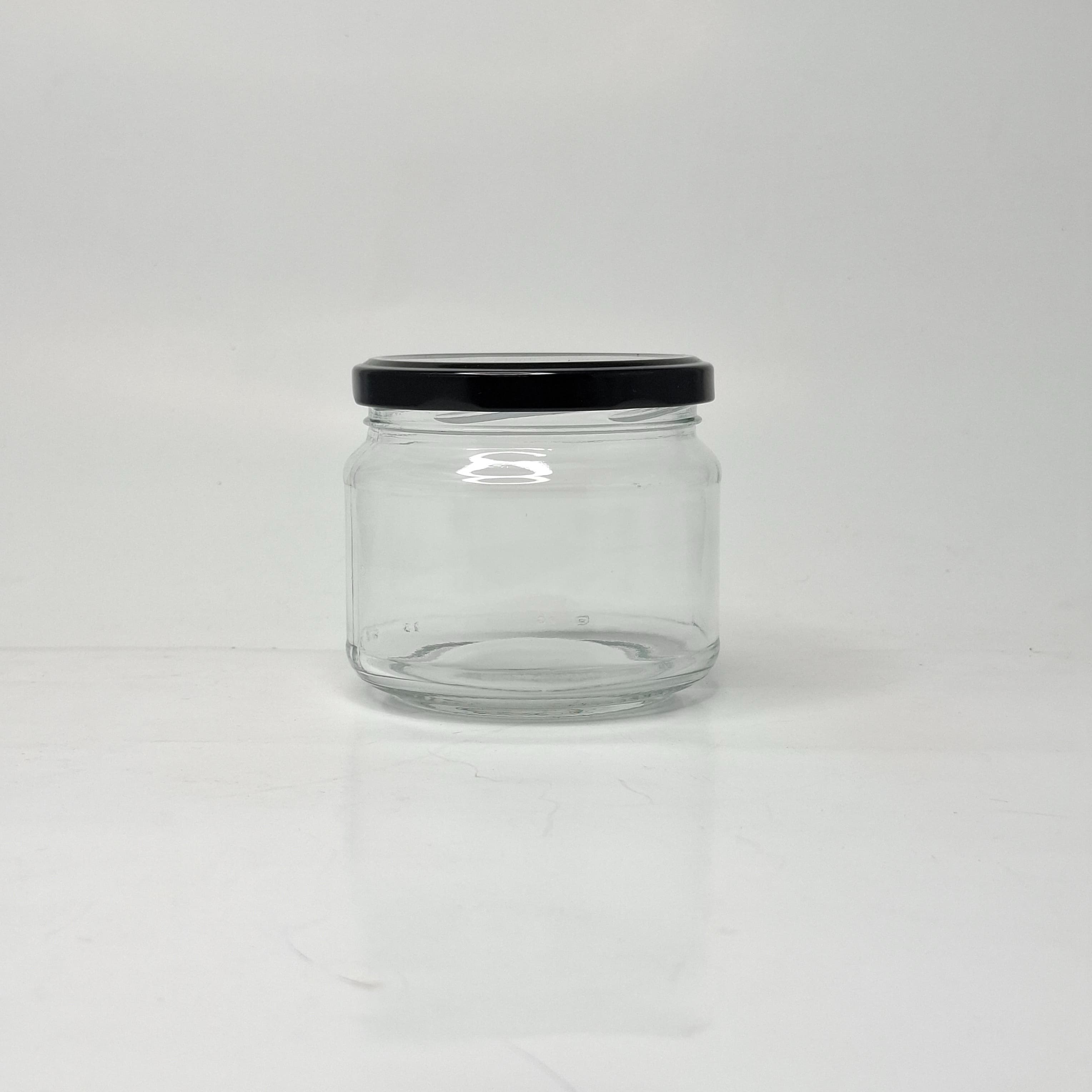 Main image of 300ml Glass Jar - Black Lid
